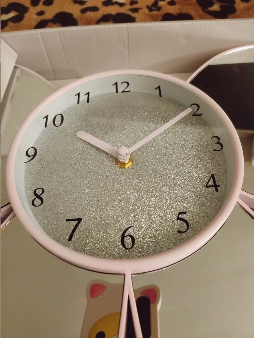 Timeless Elegance Pink Mirrored Flower Wall Clock
